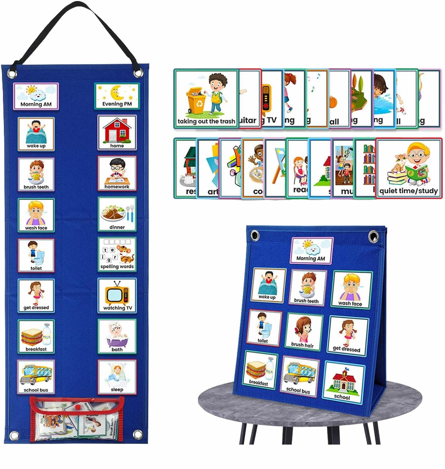 Kids Visual Schedule Calendar Chart